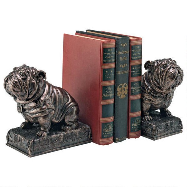 Bulldog Mascot Bookends by Louis Lejeune Dog Sculptures collectible